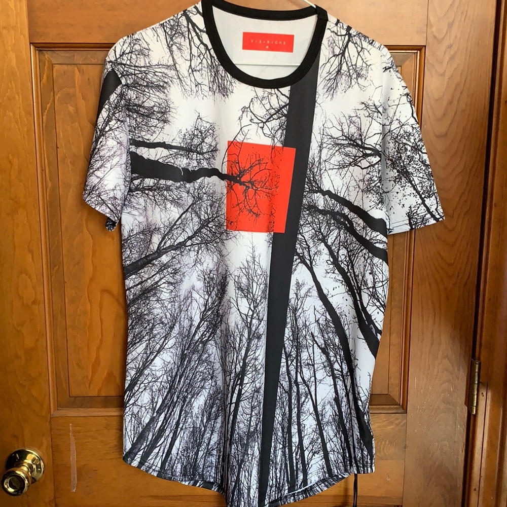 Vie + RICHE Paris men’s luxury fashion designer shirt medium new with tags trees